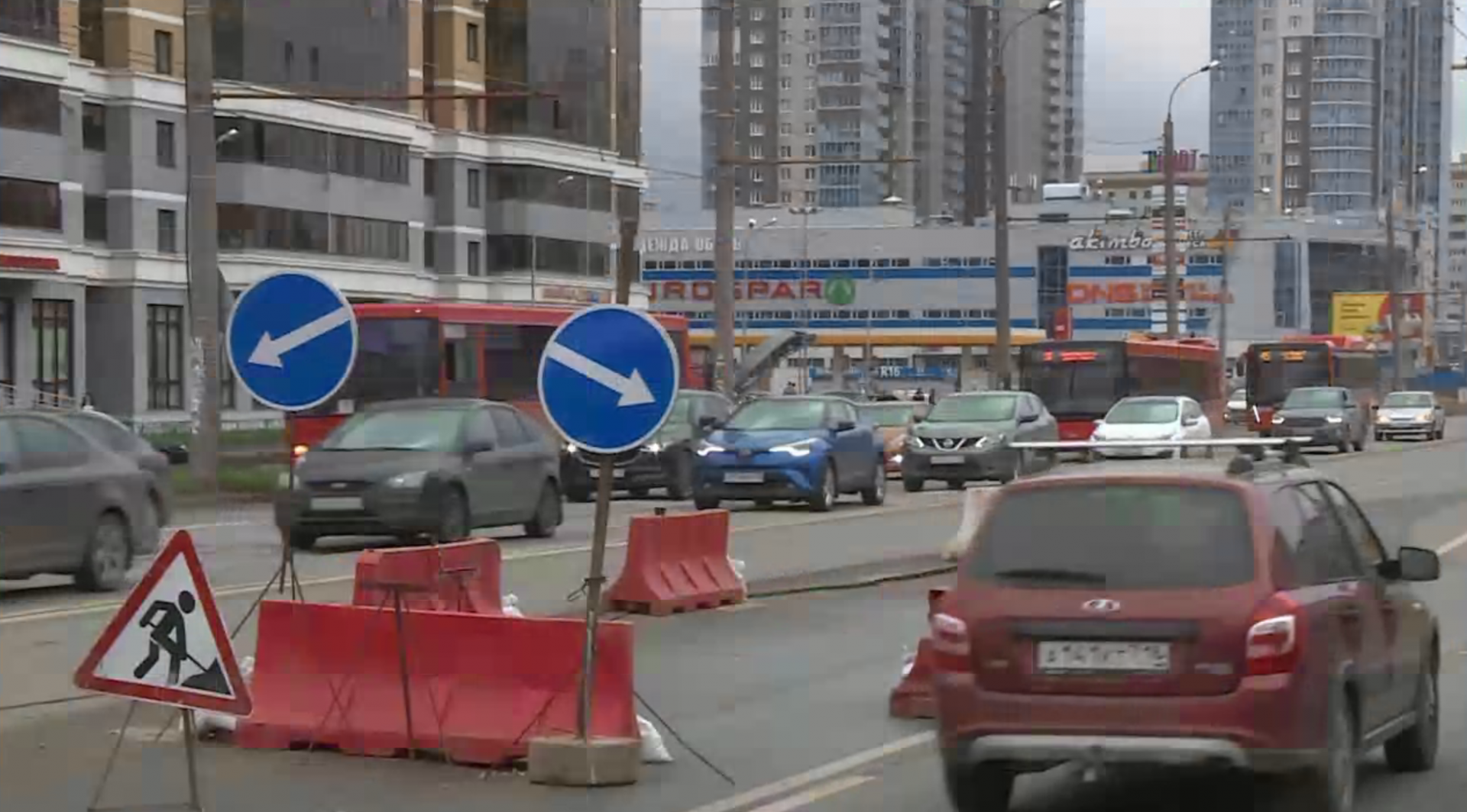 В Казани работы по переустройству правой стороны объездной дороги на Фучика завершены
