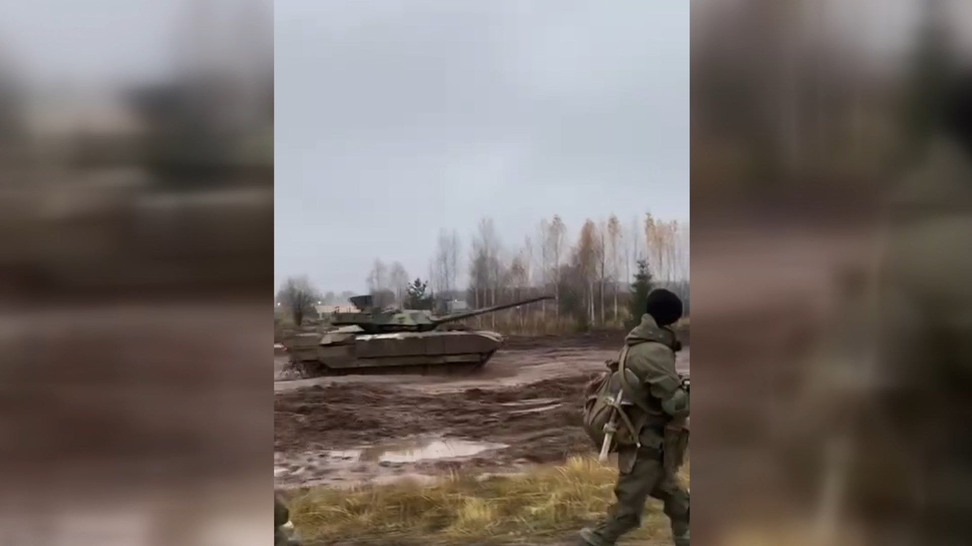 На полигоне под Казанью засняли танк Т-14 Армата