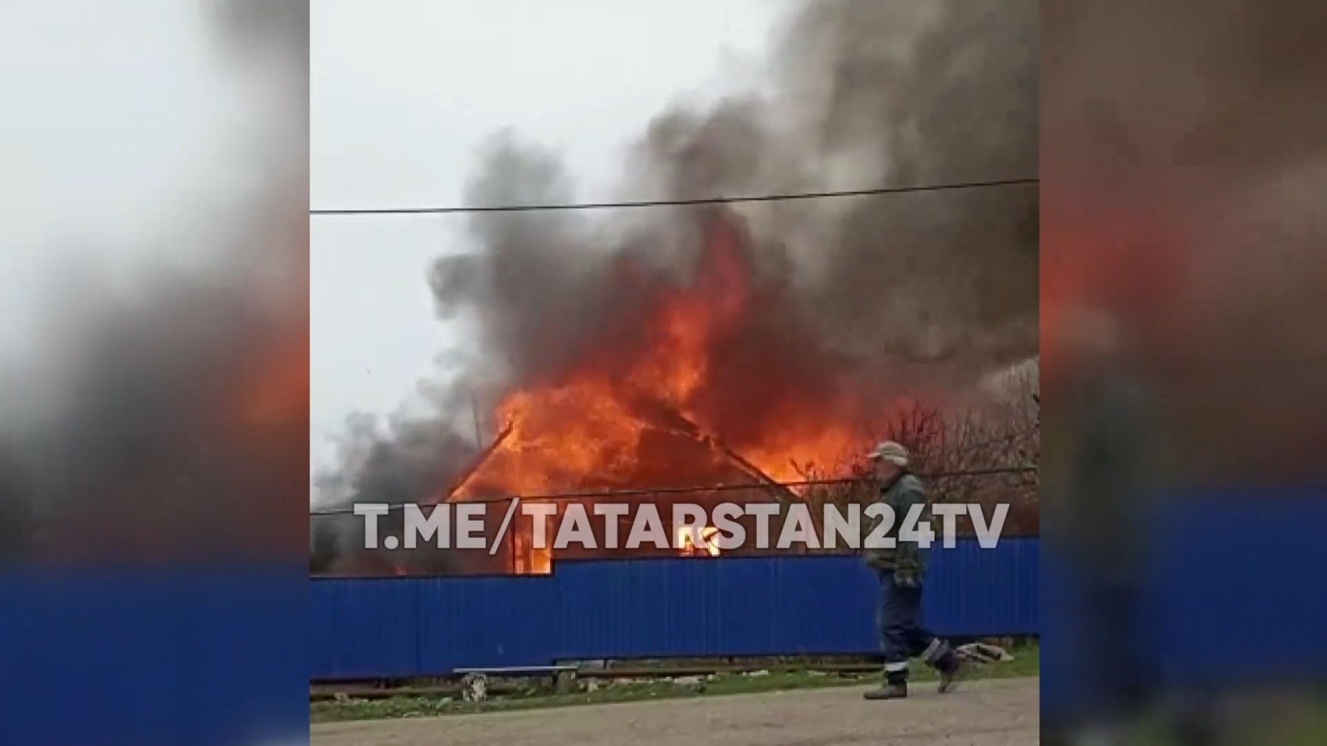 Сильный пожар охватил частный дом в Лениногорском районе