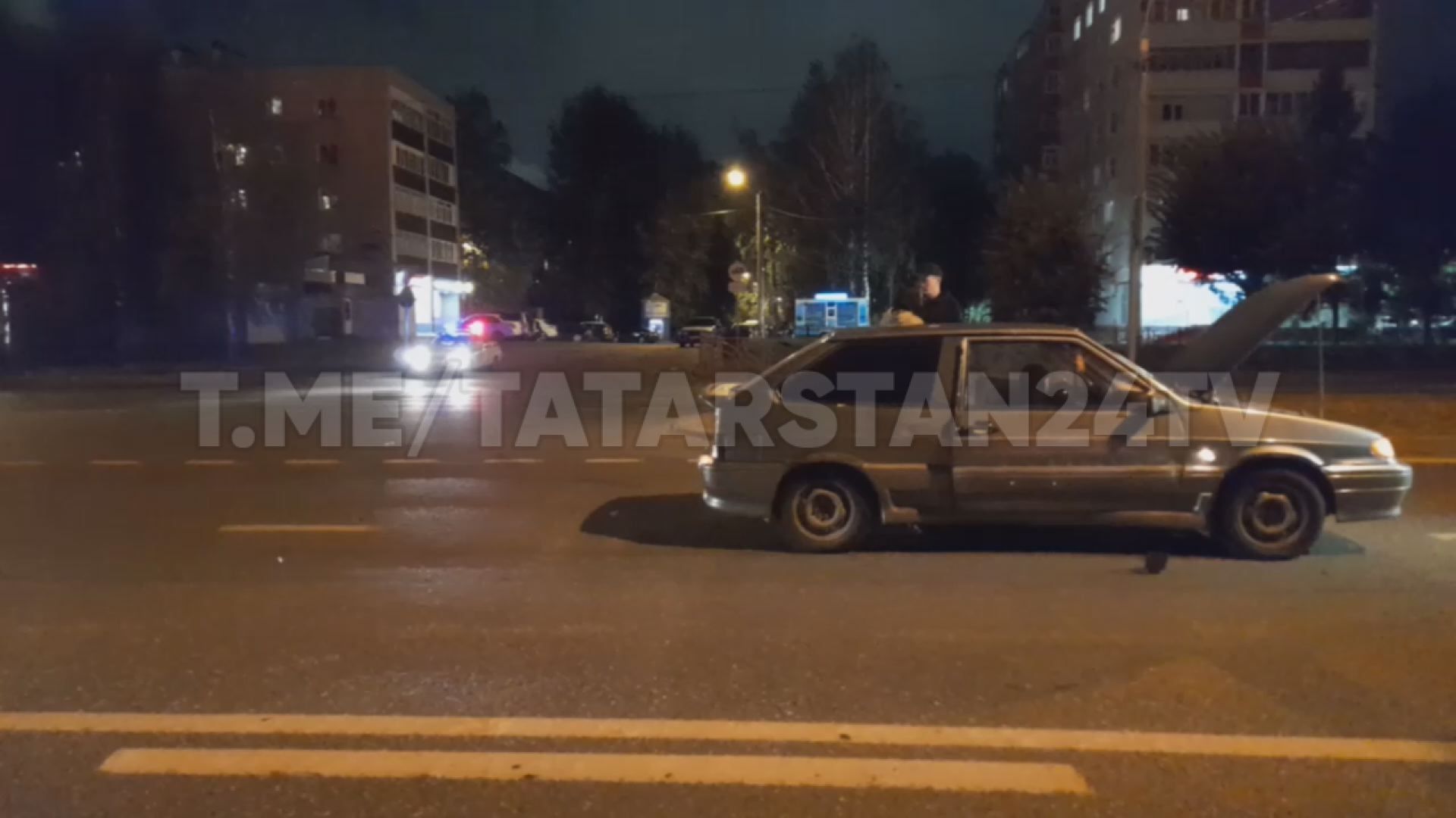Автоледи сбила пьяного пешехода, перебегавшего дорогу в Казани
