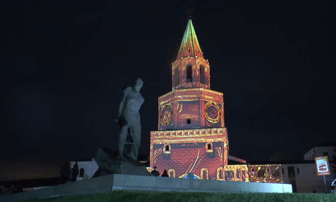 Казанский Кремль преобразился в мультимедийное пространство в честь экономического форума