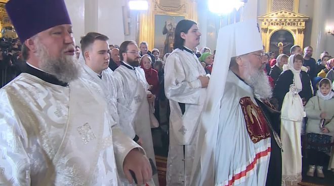 В Казани прошла праздничная Пасхальная служба в соборе Казанской иконы Божией Матери