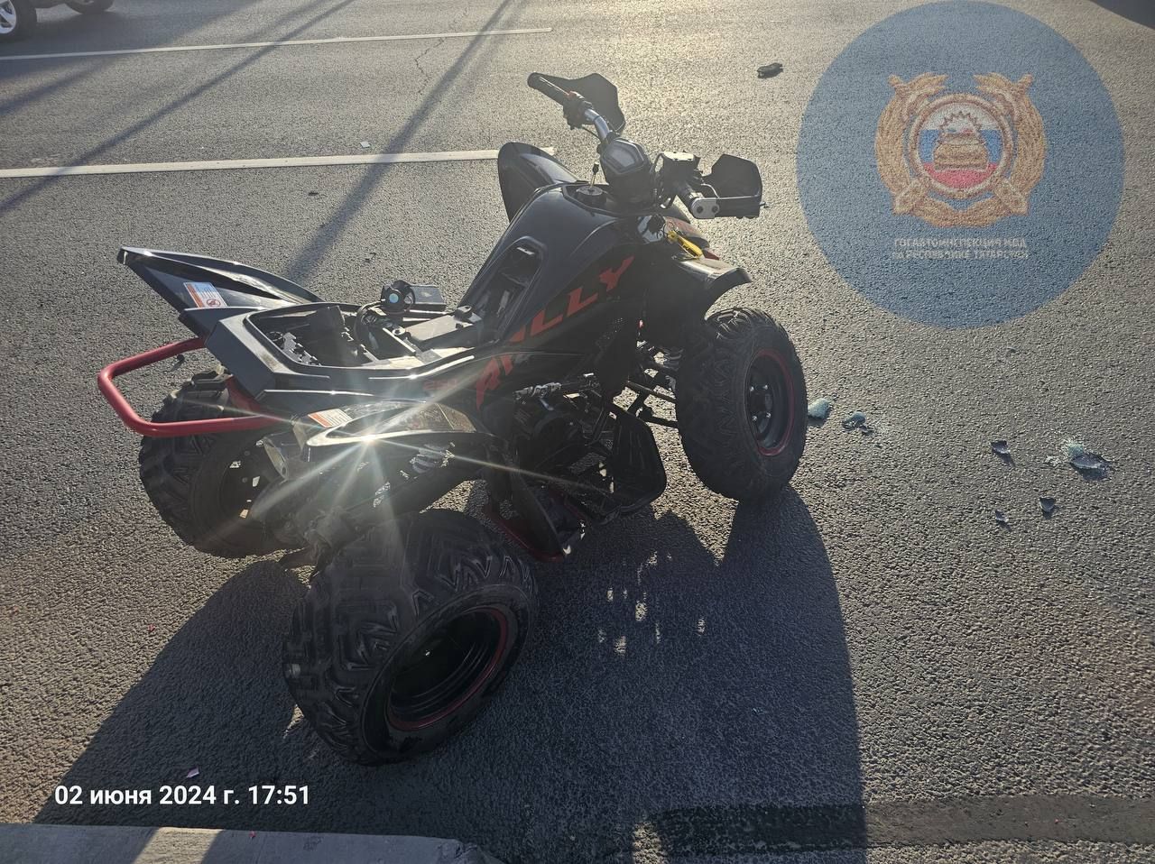 В Челнах водитель квадроцикла погиб после столкновения с легковушкой