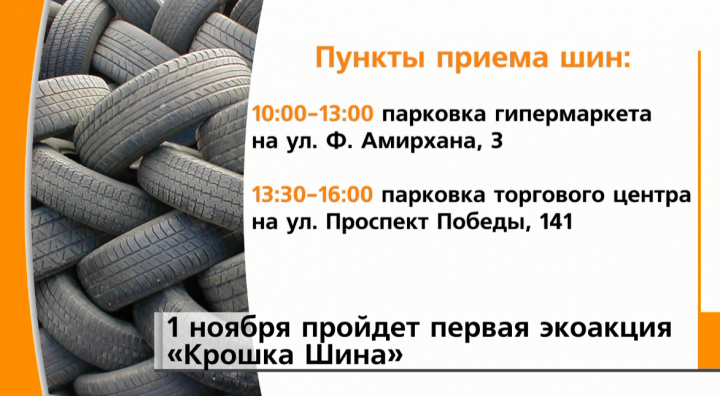 1 ноября в Казани пройдет экологическая акция по сбору старых покрышек