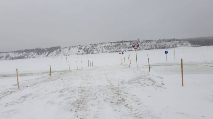 В Елабужском районе через реку Кама открыта ледовая переправа