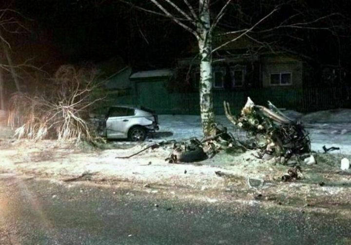 В Татарстане мужчина на иномарке въехал в дерево – водителя срочно госпитализировали