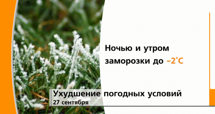 27 сентября в Татарстане ожидаются заморозки до -2 градусов