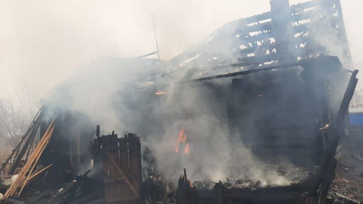 Во время пожара в одном из заброшенных домов Агрызского района погиб человек
