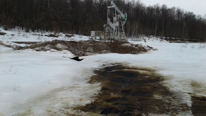 В Альметьевске около детского лагеря произошел разлив нефти