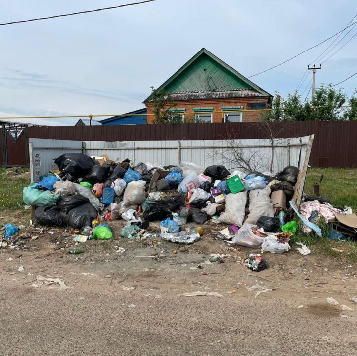 Соцсети: в одном из поселков РТ уже месяц не вывозят мусор