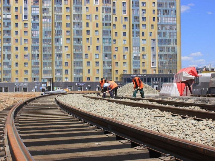 В Казани завершили ремонт трамвайных путей на Технической