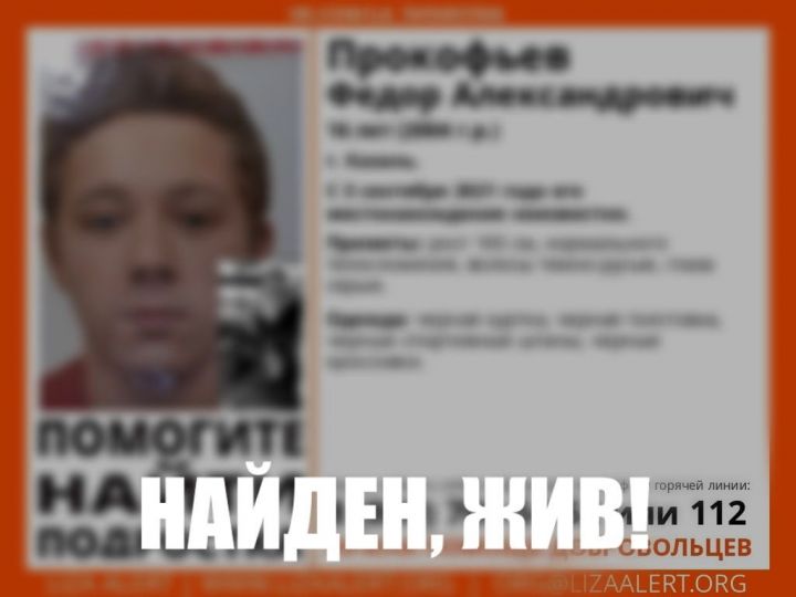 Подростка, который пропал в Казани десять дней назад, нашли живым