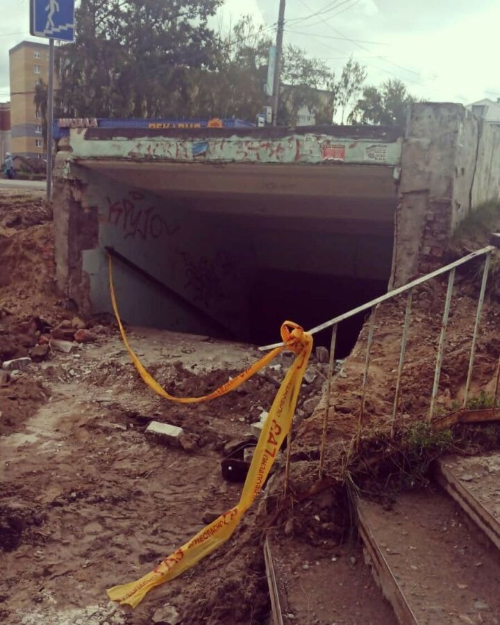 В Зеленодольске начали ремонтировать единственный в городе подземный переход