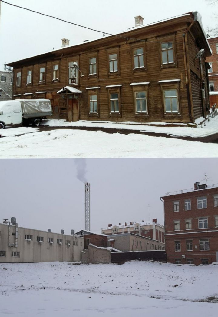 В январские праздники в центре Казани снесли дореволюционный деревянный дом