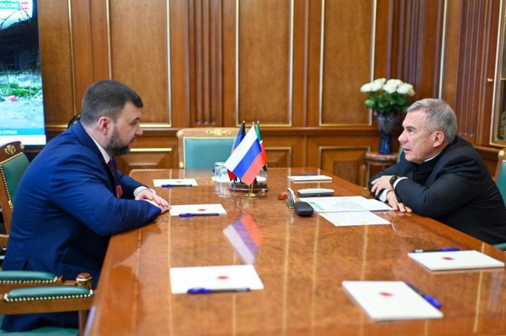 Рустам Минниханов встретился с врио главы ДНР Денисом Пушилиным