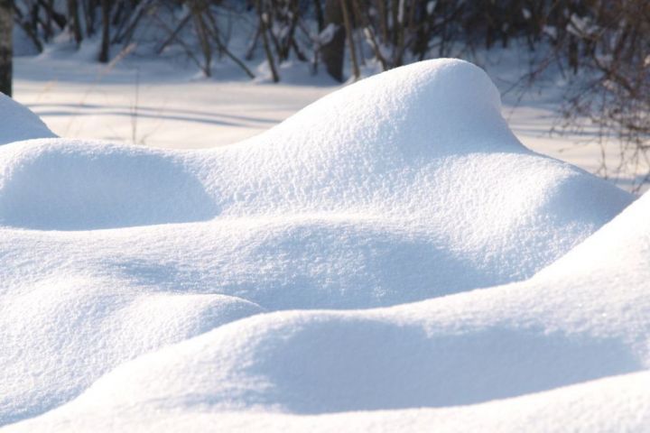 Высота снежного покрова на полях в Татарстане превысила норму в два раза
