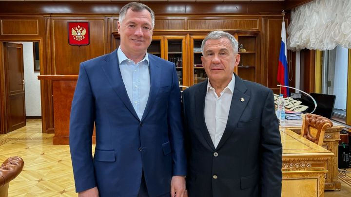 Минниханов встретился с вице-премьером России Маратом Хуснуллиным