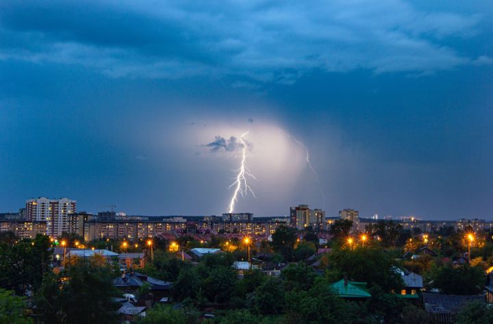 В начале недели в Татарстане ожидается гроза и сильный ветер