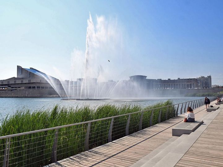 В Казани заменят фонтан на набережной Кабана