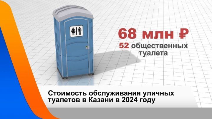 Власти Казани выделят 68 млн рублей на содержание уличных туалетов