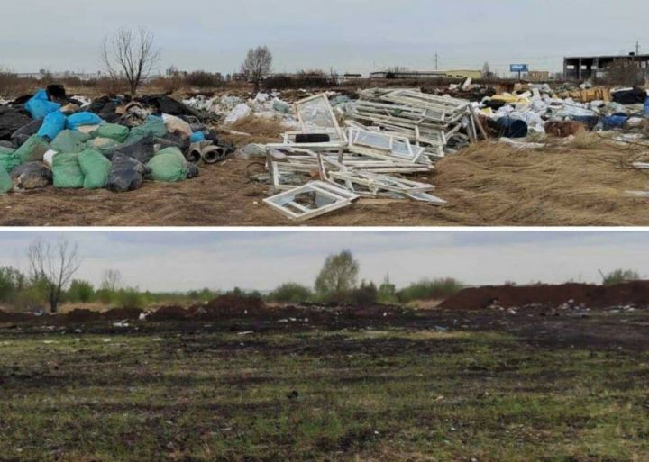 В Тукаевском районе нашли свалку размером с футбольное поле