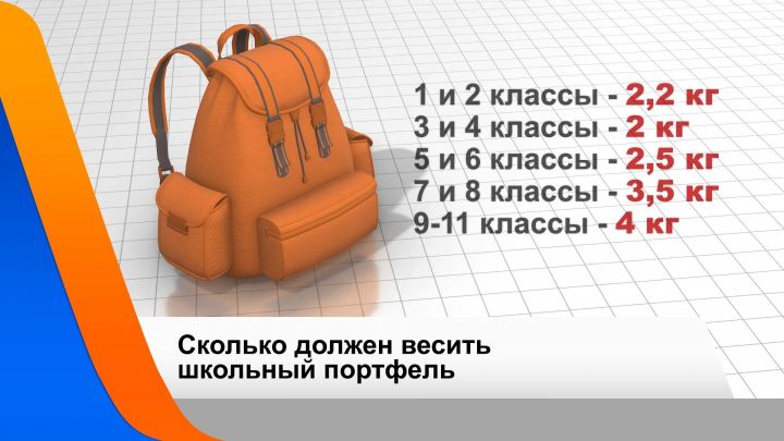 Медики рассказали, сколько должны весить портфели татарстанских школьников