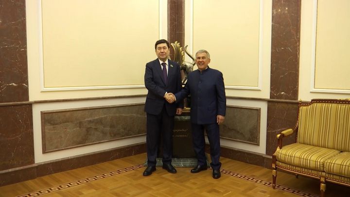 Минниханов встретился с Председателем Мажилиса Парламента Республики Казахстан Ерланом Кошановым