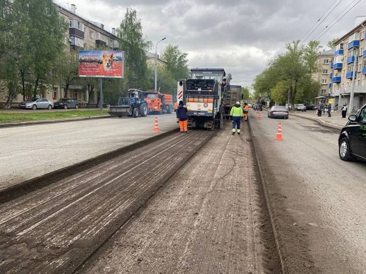 Ремонт участка дороги на проспекте Ибрагимова в Казани выполнен на 45%